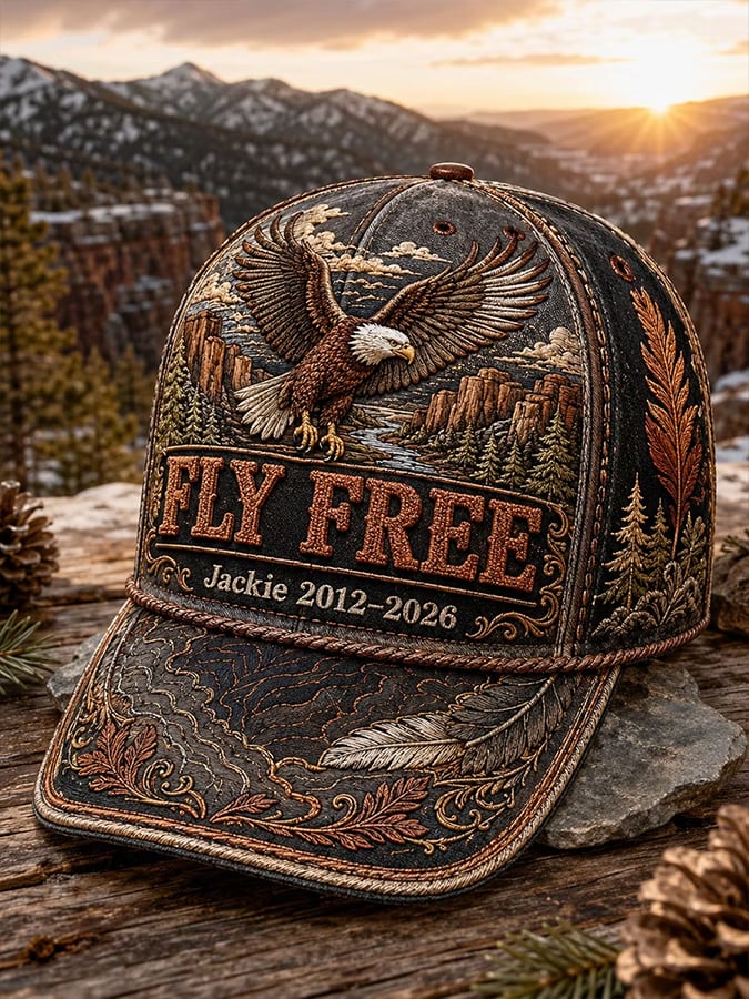 Unisex Retro Rest in Peace Jackie Print Hat