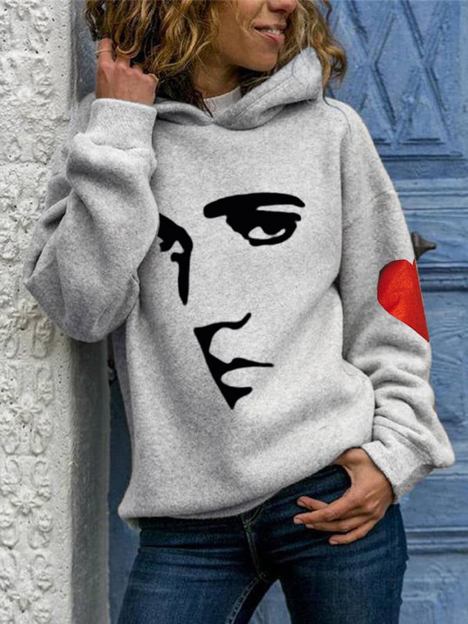 Women's Silhouette Print Souvenir Hoodie