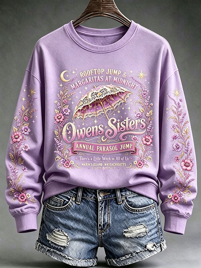 Women's Owens Sisters Print Casual Sweatshirt