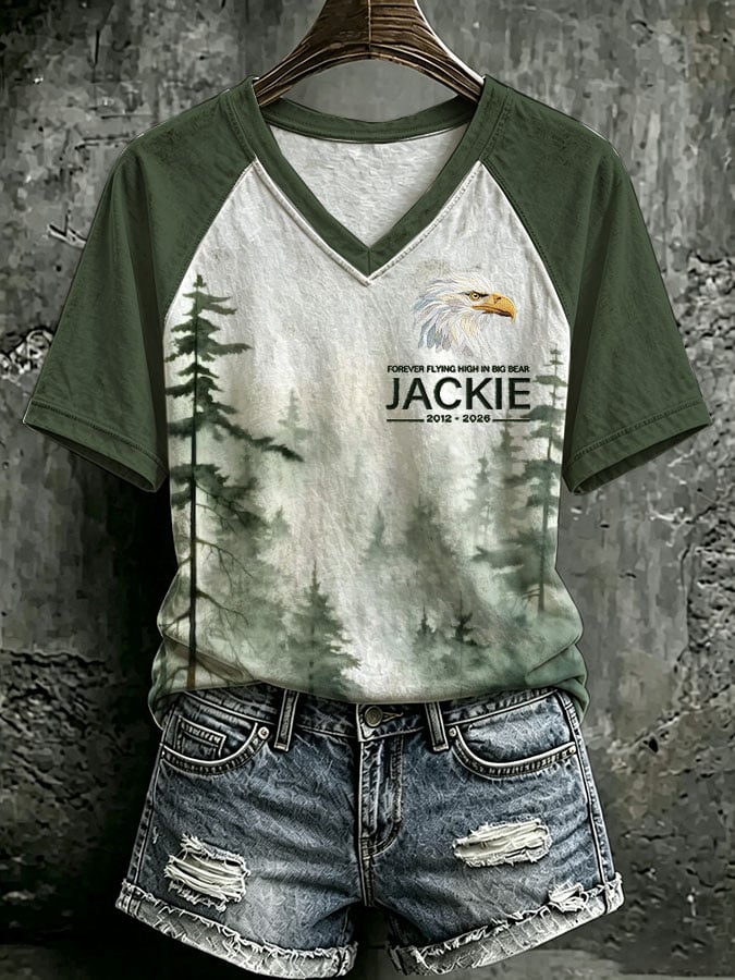 Women's Jackie Forever In Our Heart Print Casual T-shirt