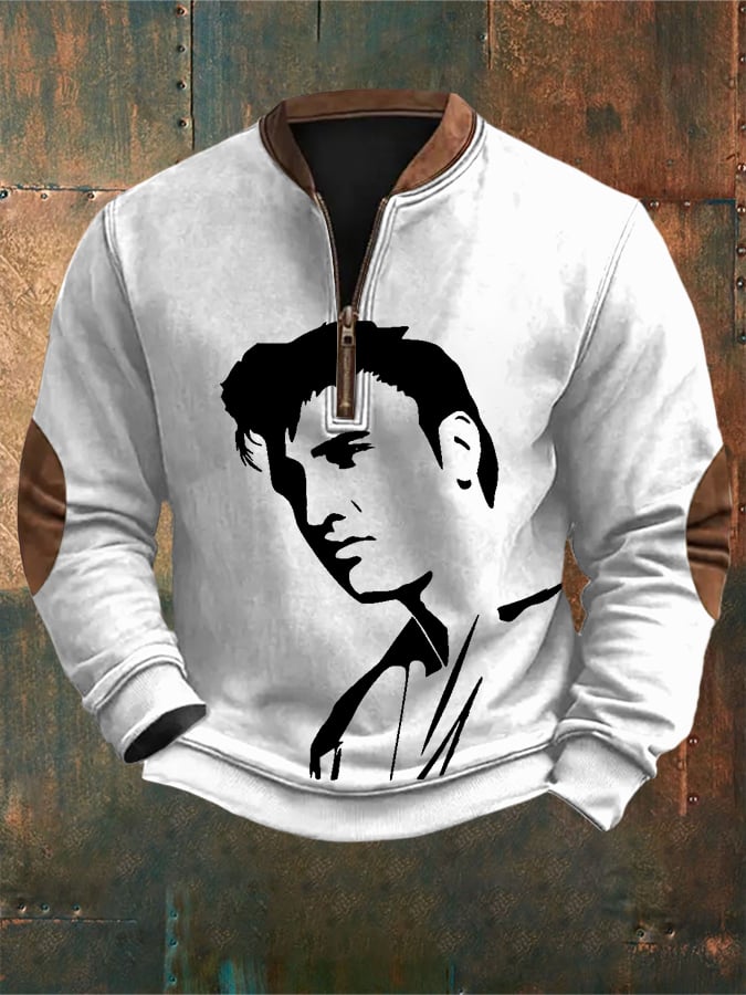 Men's Vintage The King Printed Sweatshirt