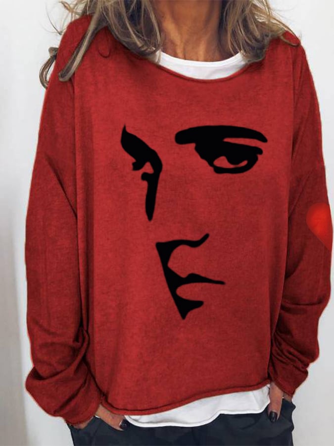 Women's Silhouette Print Souvenir Sweatshirt