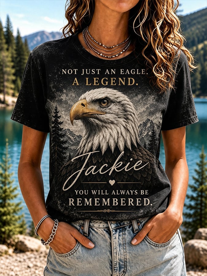 Women'S Casual Bald Eagle "Jackie" Print Top