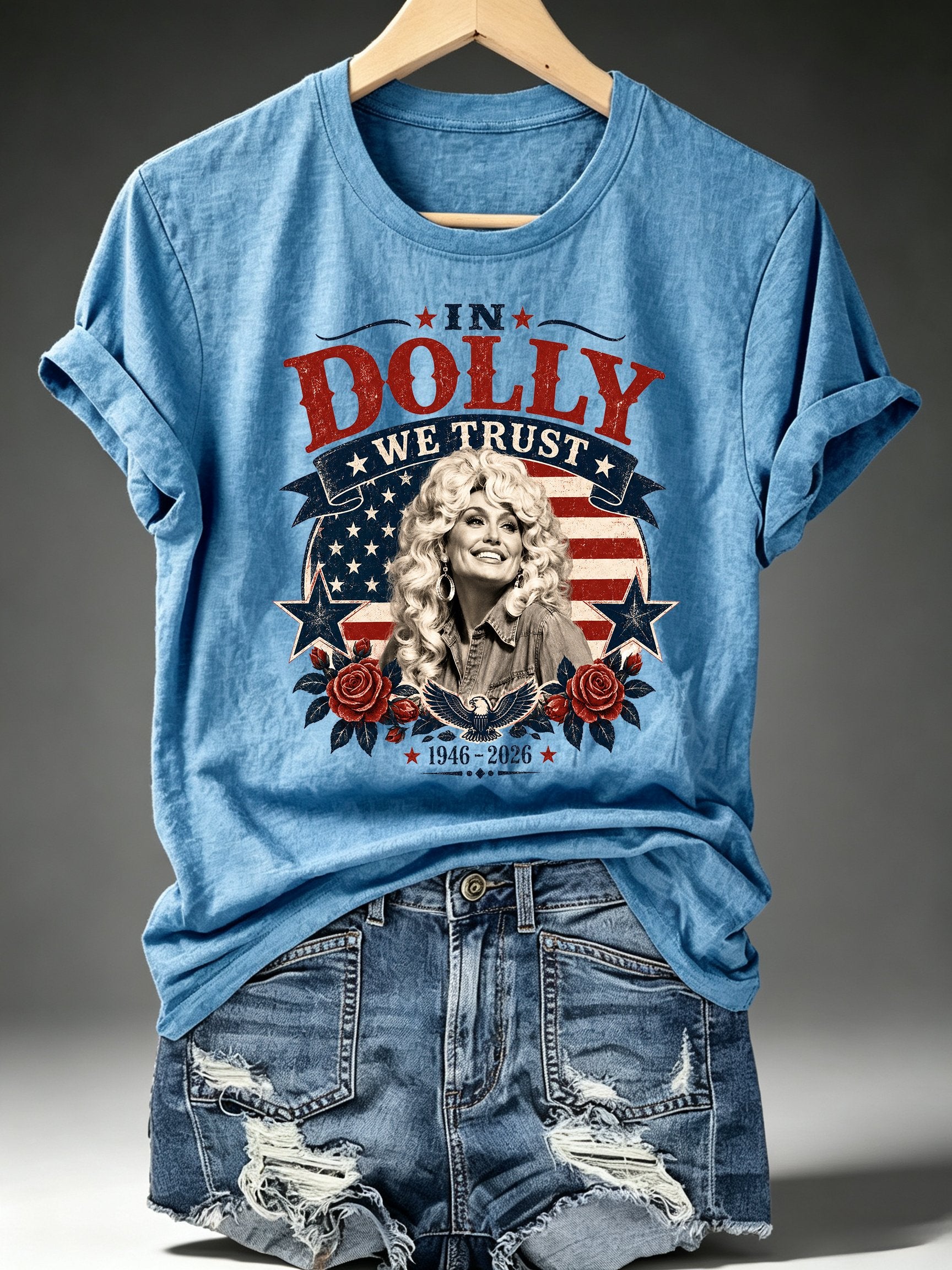 Women's Vintage Country Music Tribute Parton Tour T-Shirt