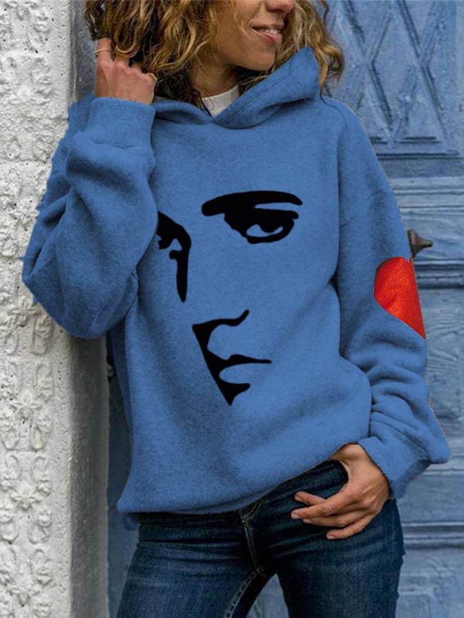 Women's Silhouette Print Souvenir Hoodie