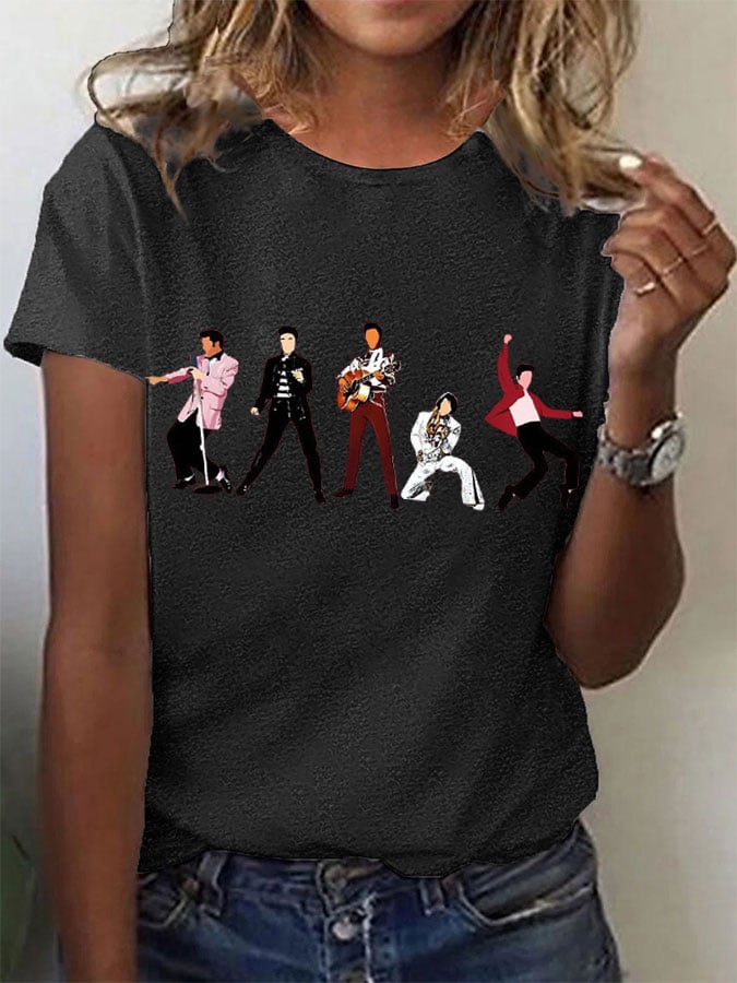 Womens Music Superstar Print T-Shirt