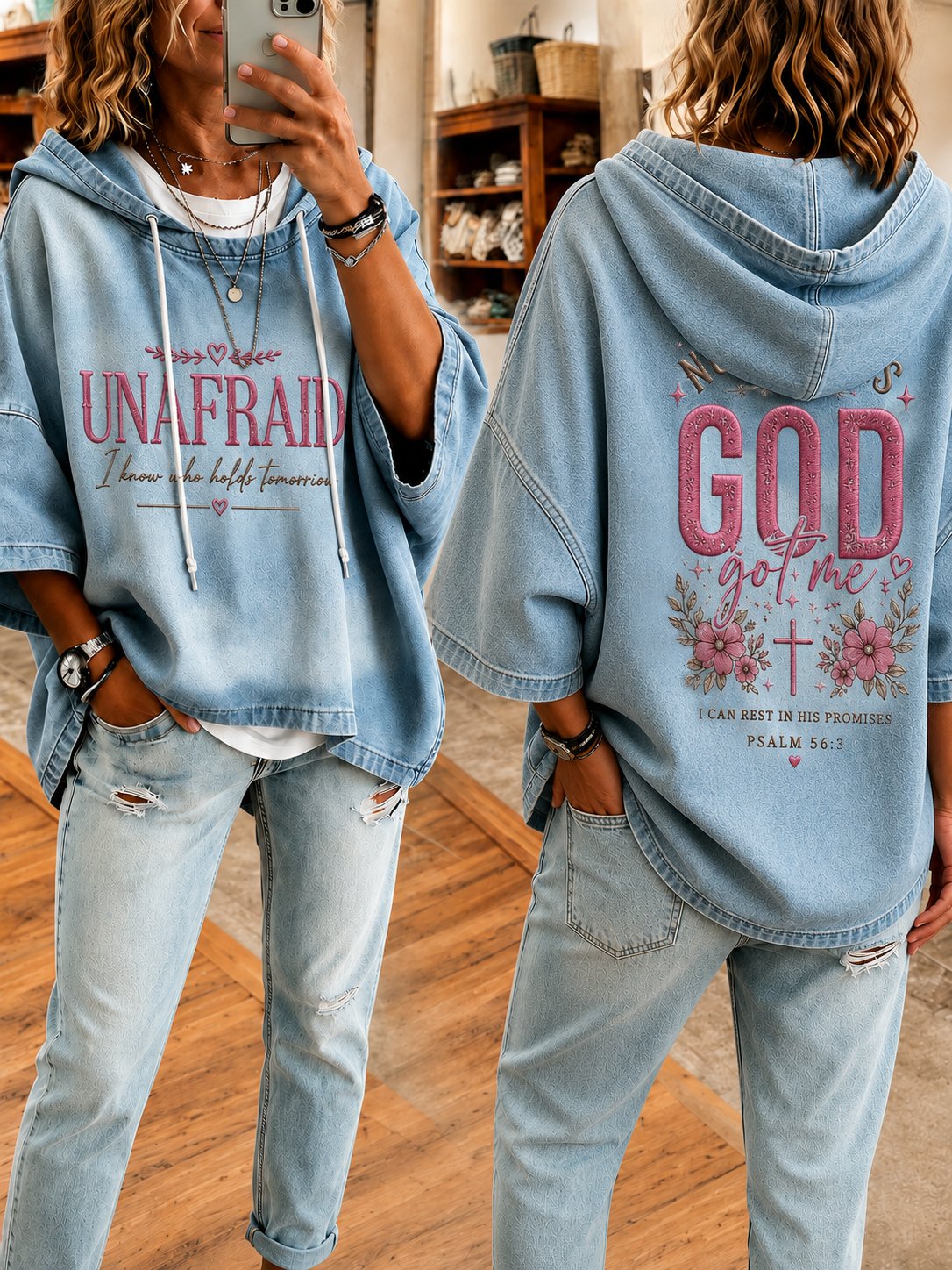 Women's "Faith" Print Casual Top