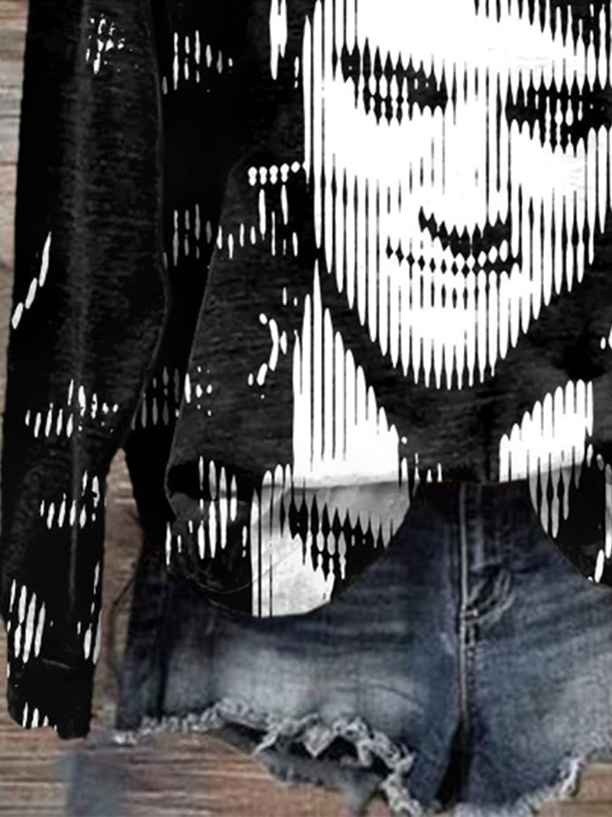 Retro King Of Rock Roll Painting Print Hoodie
