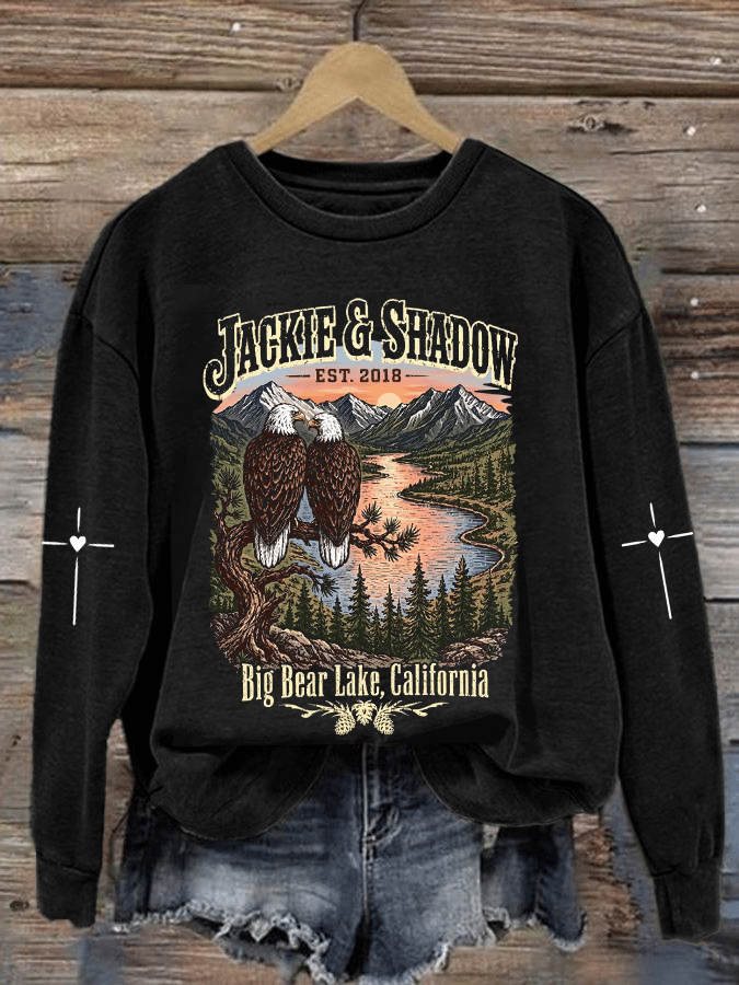 Women's Jackie & Shadow Print Crew-Neck Sweatshirt