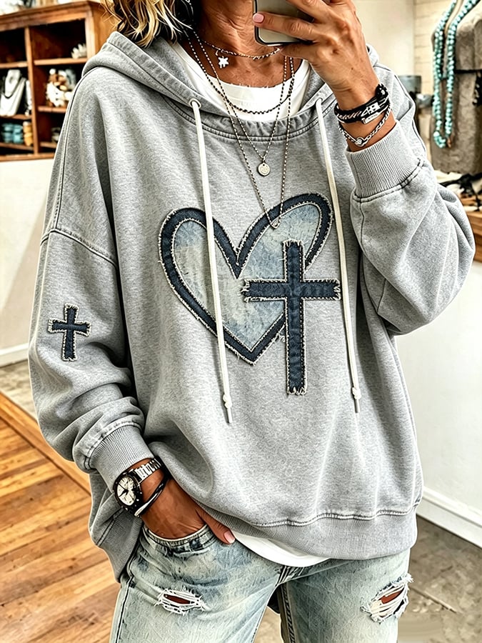 Women's Faith Pattern Hoodie