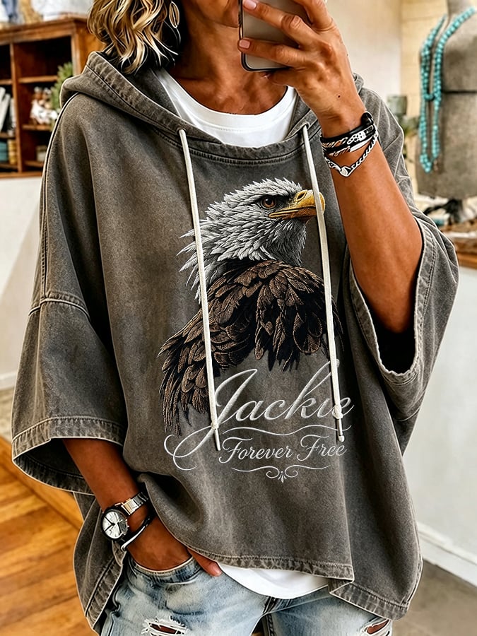 Women'S Casual Bald Eagle "Jackie" Print Top