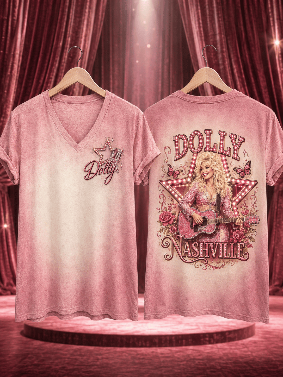Women's Printed Tโshirt, Tribute to Country Music Legend Dolly Parton