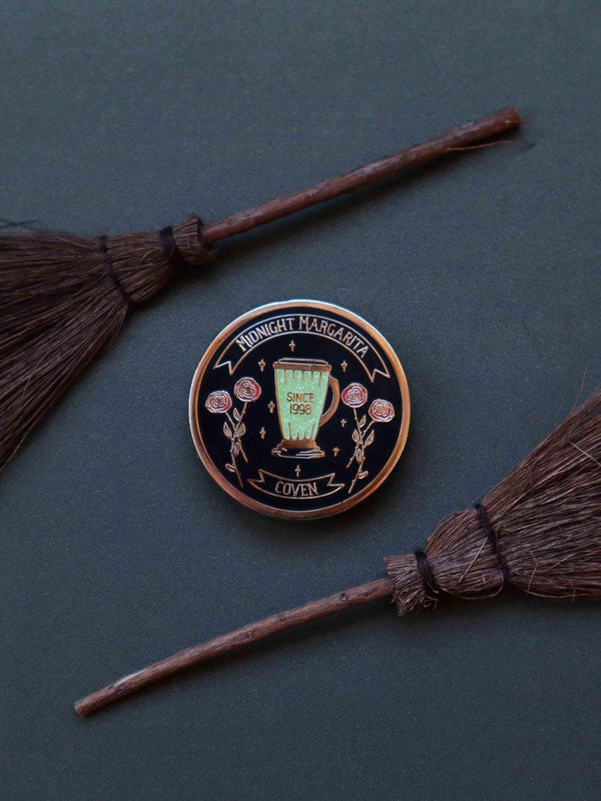 Unisex Midnight Margaritas Print Pin-back Button
