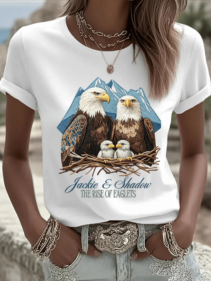 Women's Jackie & Shadow Print Casual T-Shirt