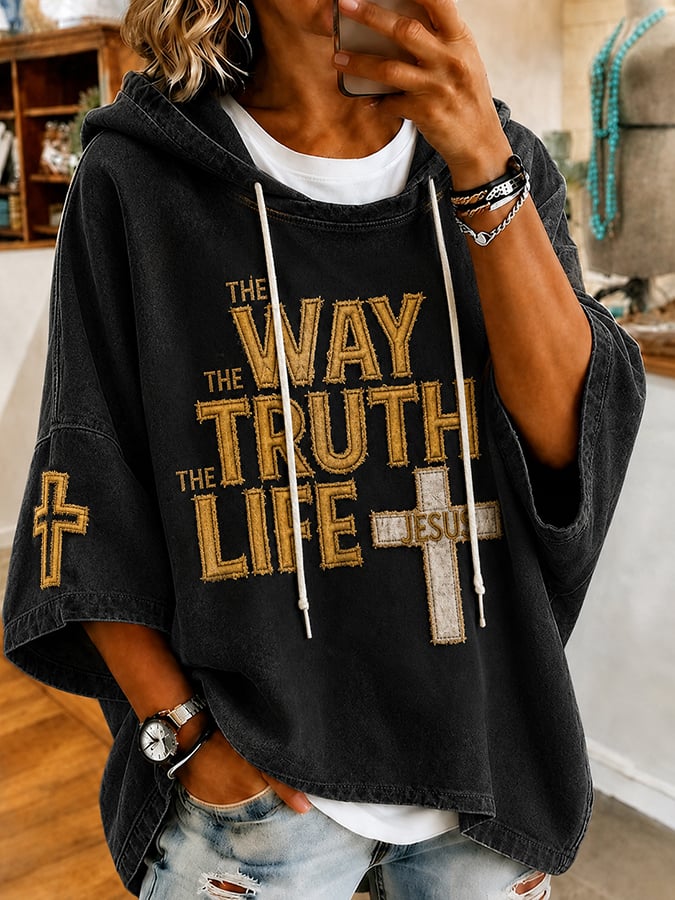 Women'S Casual "Faith" Print Top