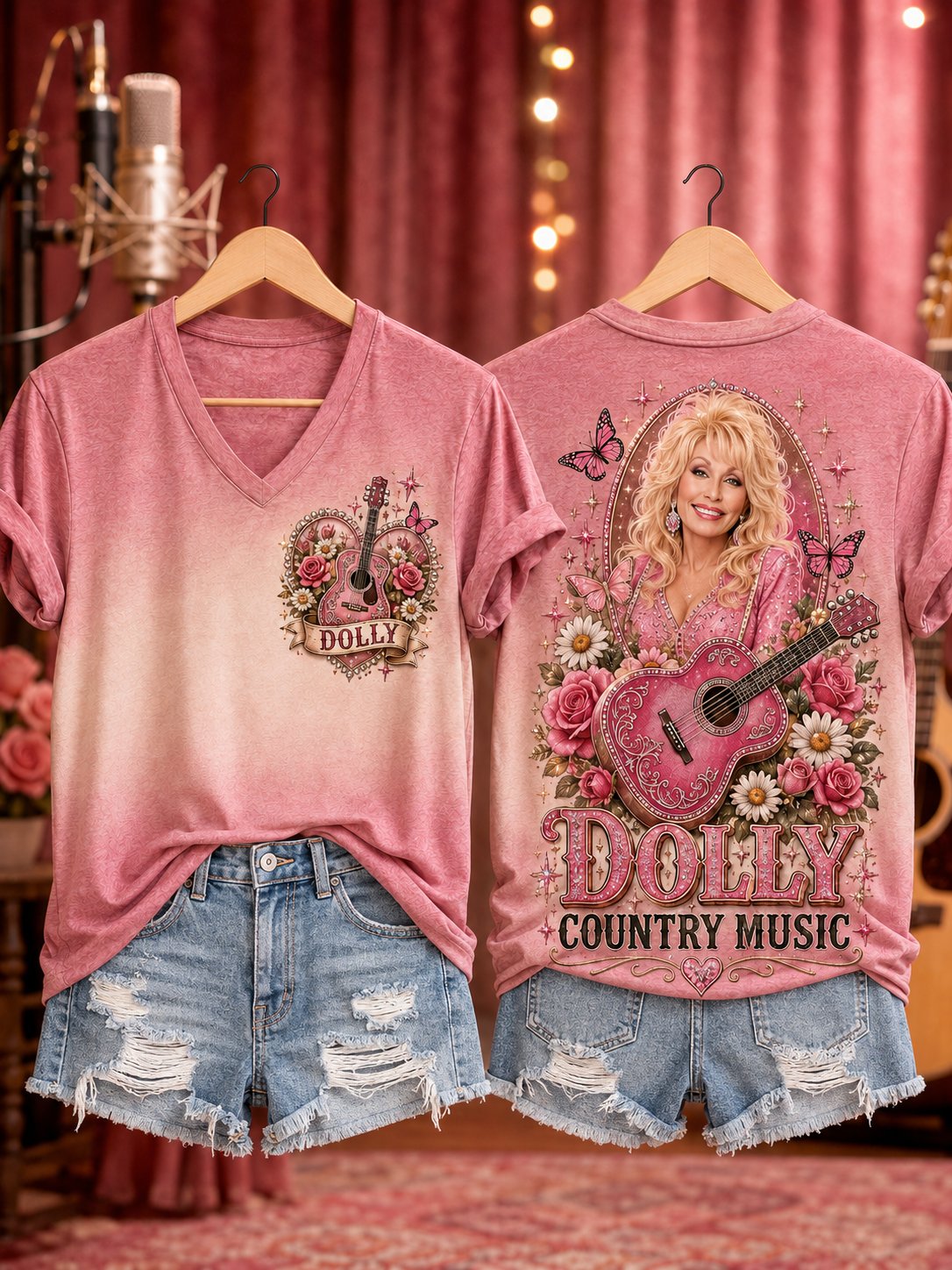 Women's Printed Tโshirt, Tribute to Country Music Legend Dolly Parton
