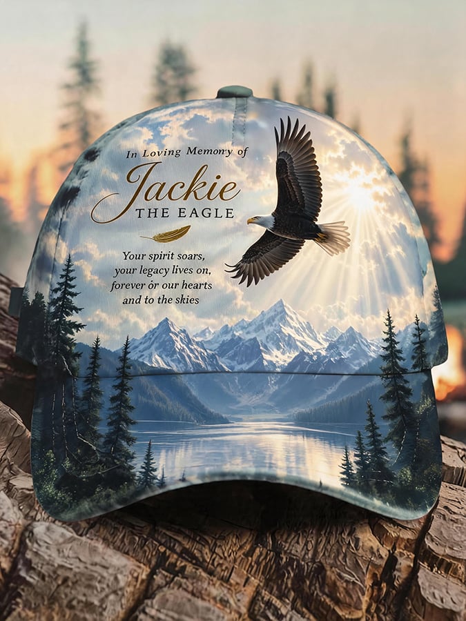 Unisex Retro Rest in Peace Jackie Print Hat