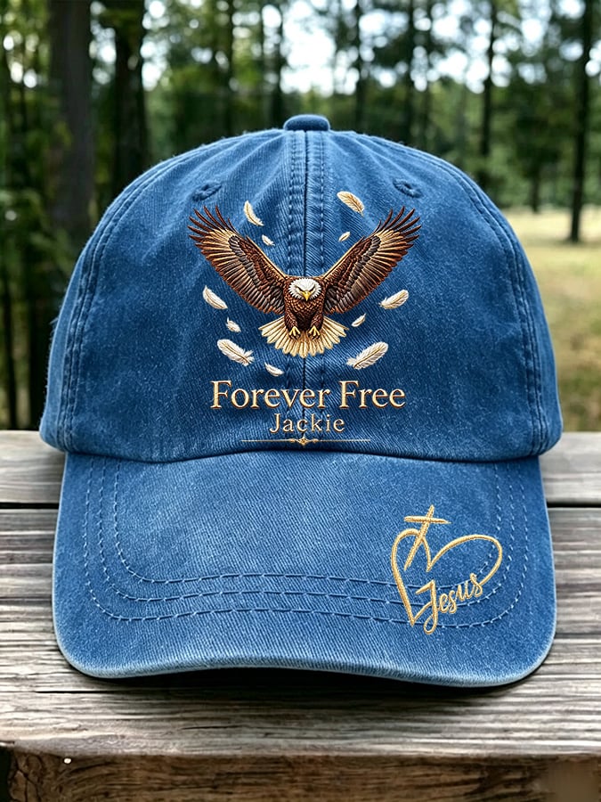 Retro Forever Free Jackie Print Baseball Cap
