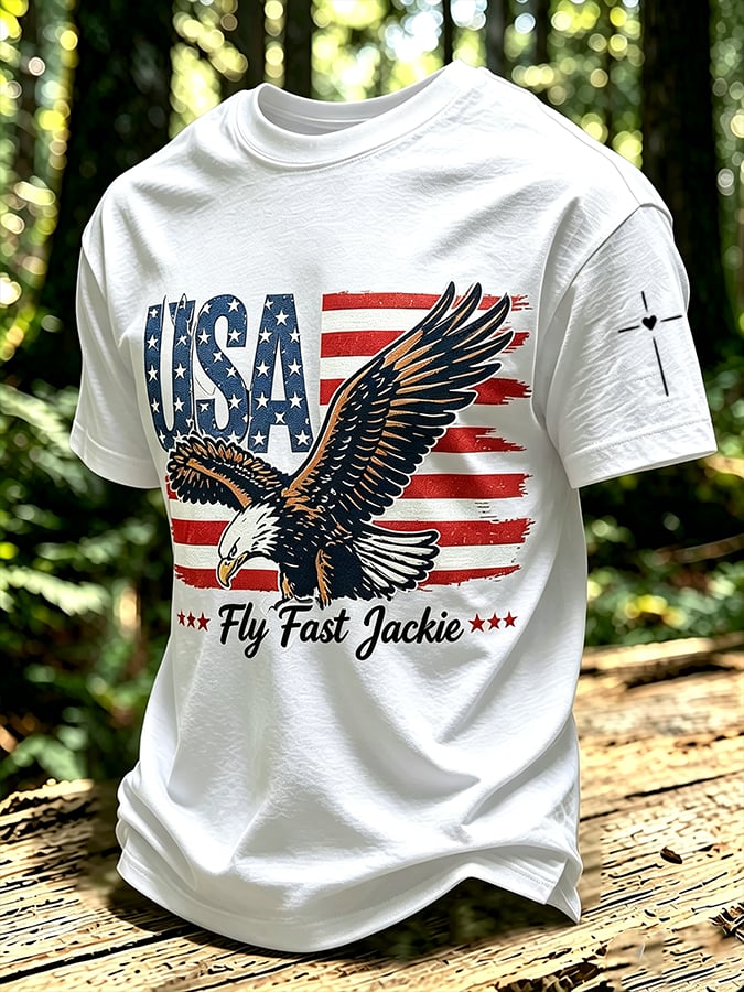 Men's Jackie and Shadow Print Short-Sleeve T-Shirt