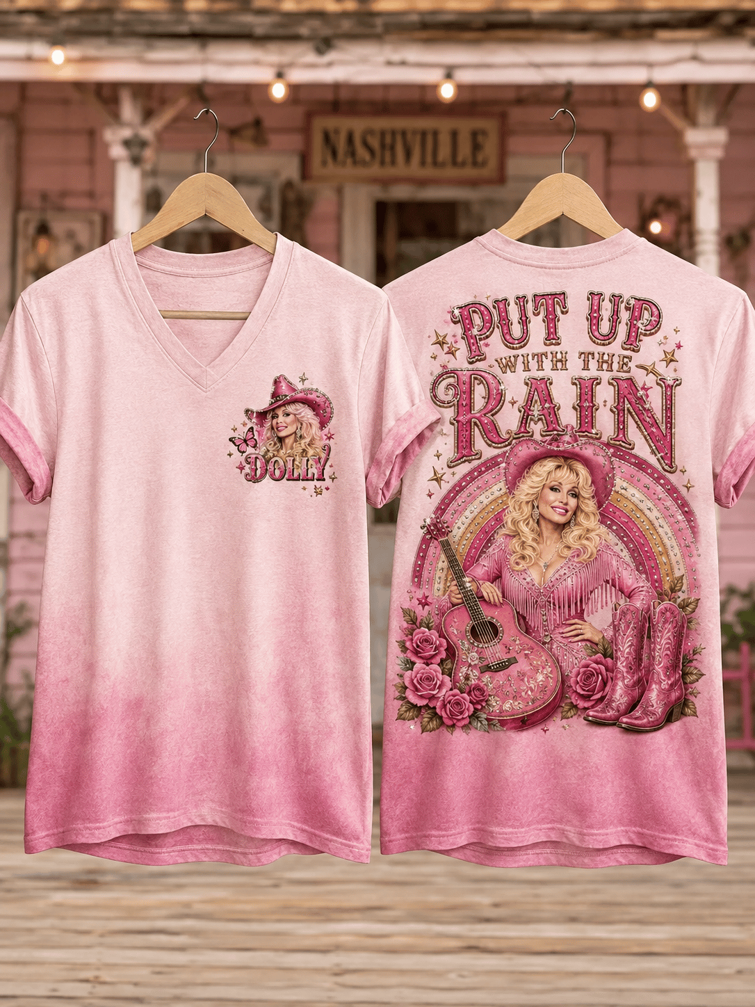 Women's Printed Tโshirt, Tribute to Country Music Legend Dolly Parton