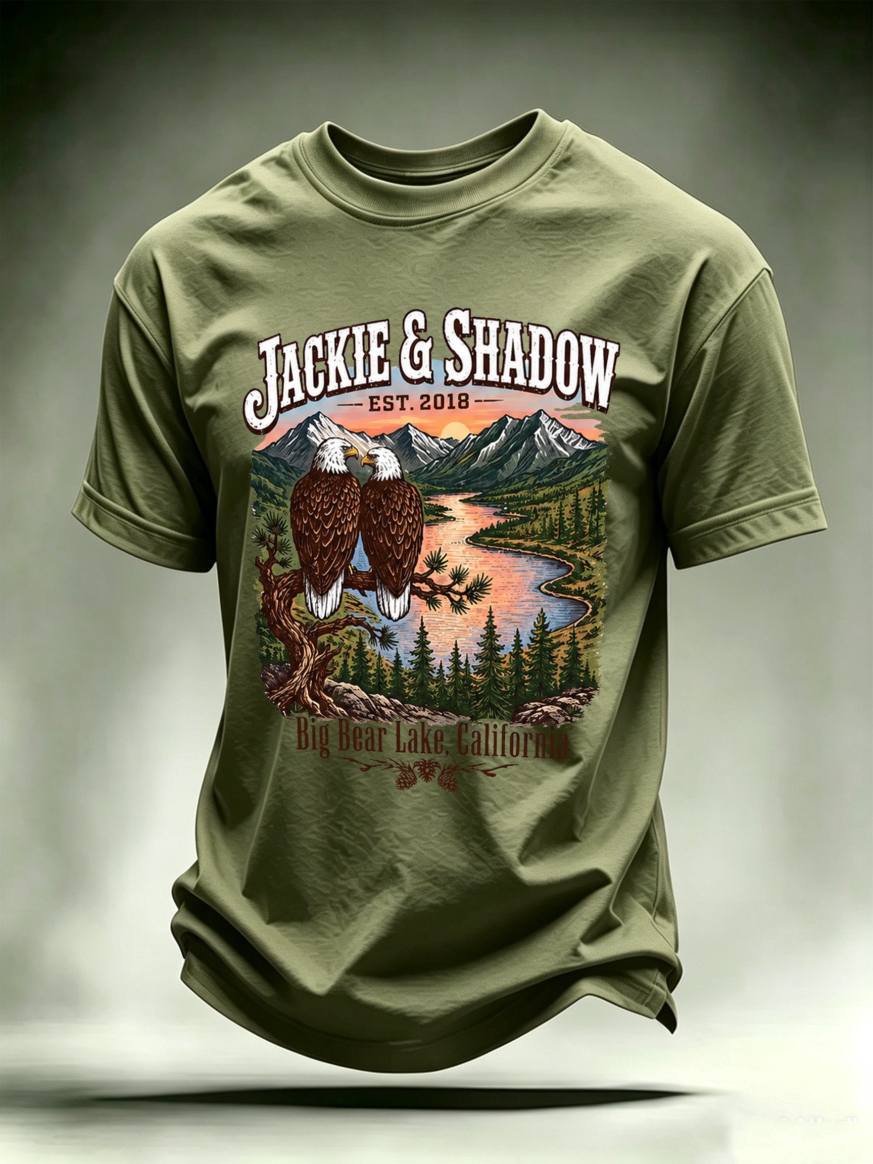 Men's JACKIE & SHADOW Print Crew-Neck T-Shirt
