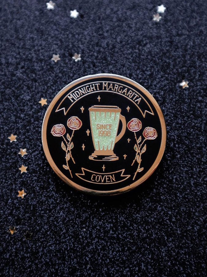 Unisex Midnight Margaritas Print Pin-back Button
