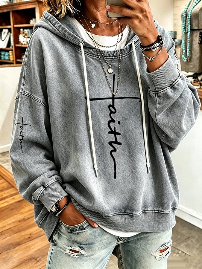 Women's Faith Over Fear Printing Top