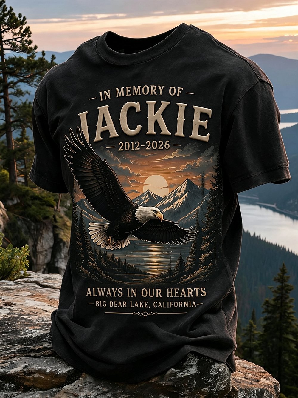 Men's "Fly Free Jackie" Print Short-Sleeve T-Shirt