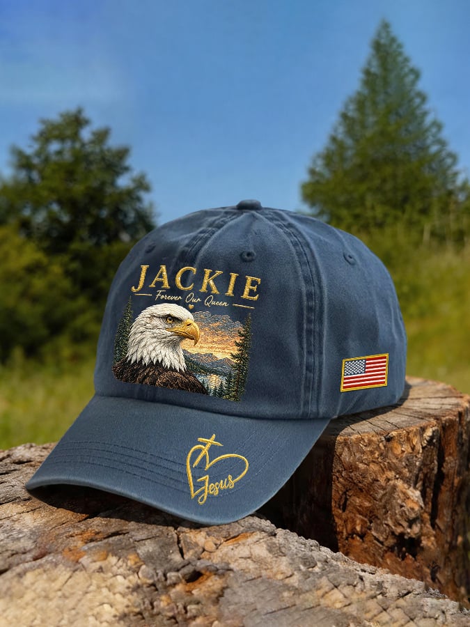 Retro Jackie Forever Our Queen Print Baseball Cap