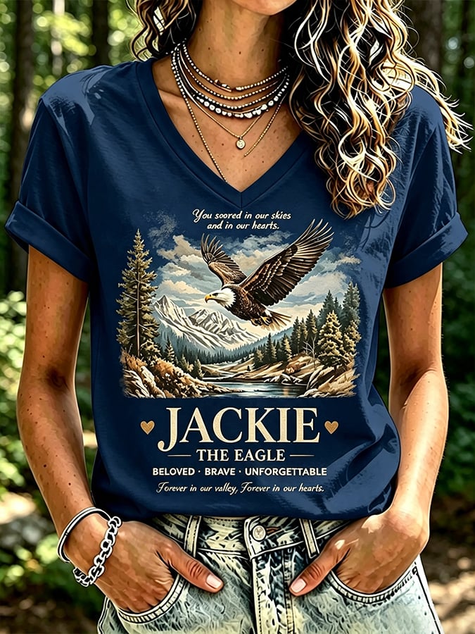 Women's Retro Fly Strong Jackie Print T-Shirt