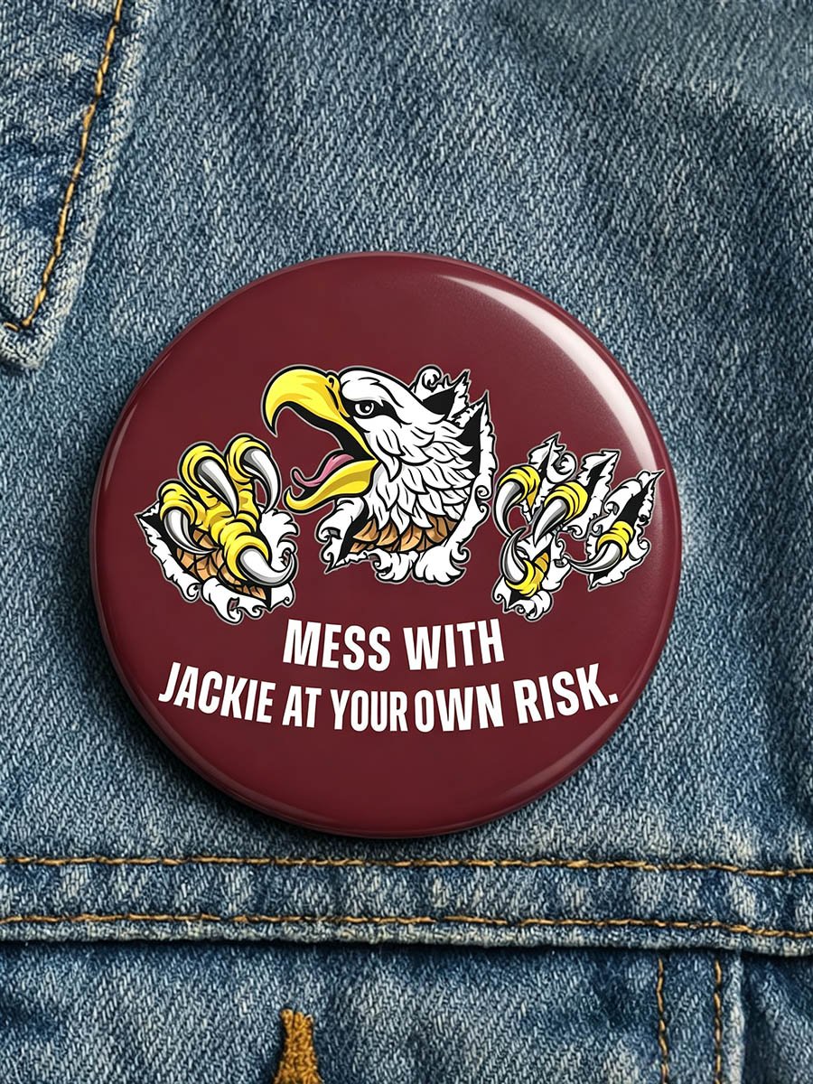 "Bald Eagle Jackie" Printed Brooch