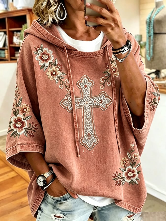 Women's Casual Faith Print Top