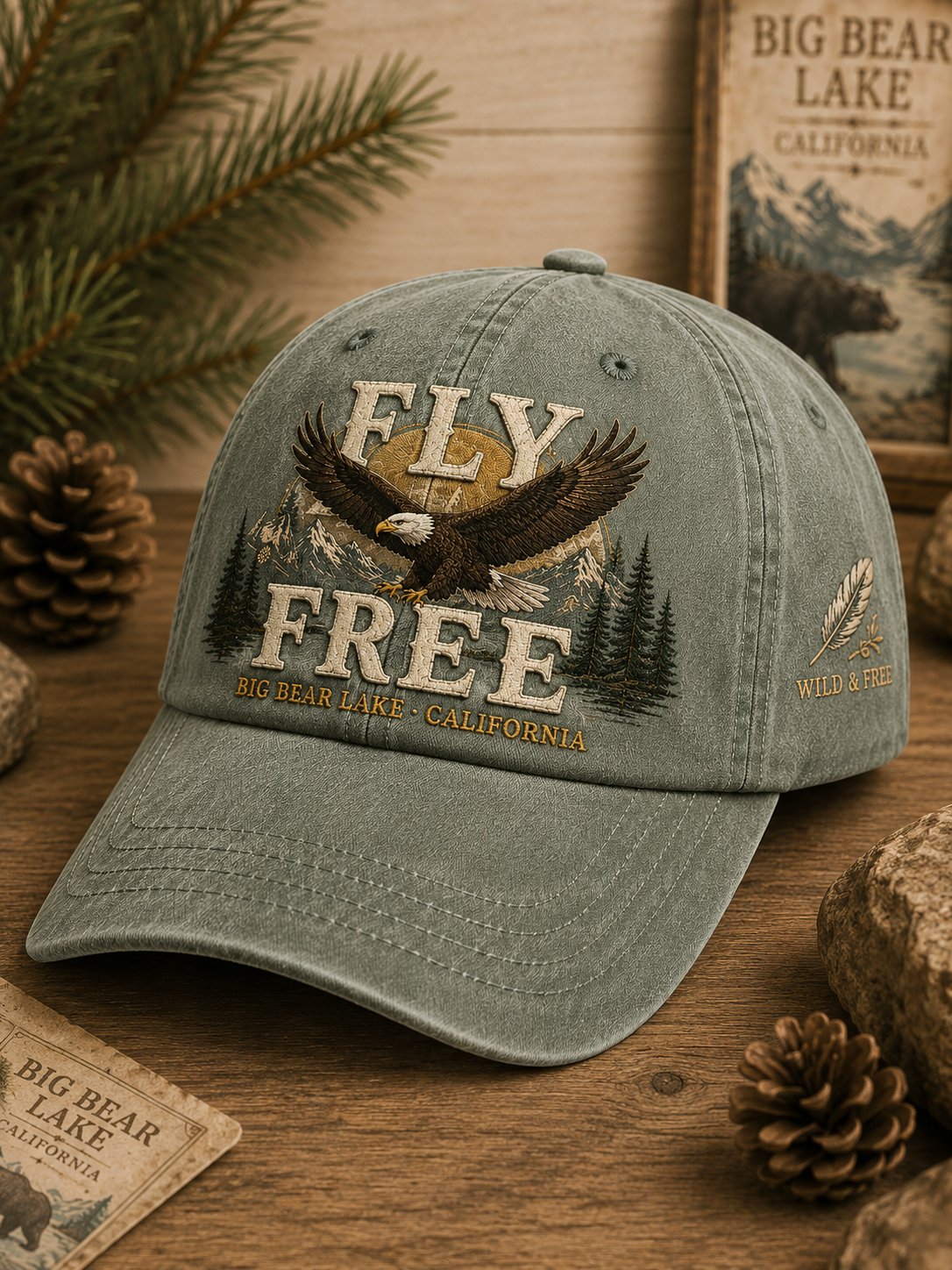 Unisex Fly Free Jackie Graphic Hat