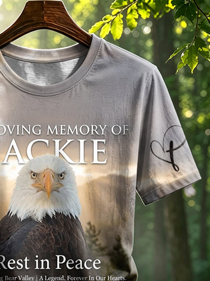 Retro In Loving Memory Of Jackie Rest In Peace Jackie Of Big Bear Valley A Legend. Forever In Our Hearts Print T-Shirt