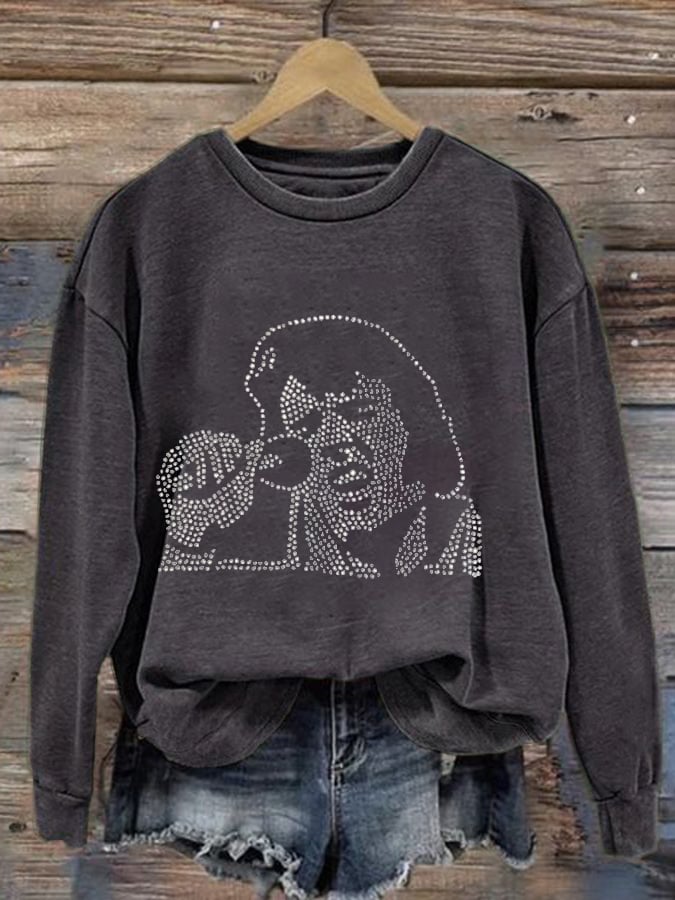 Women's Music King Print Sweatshirt
