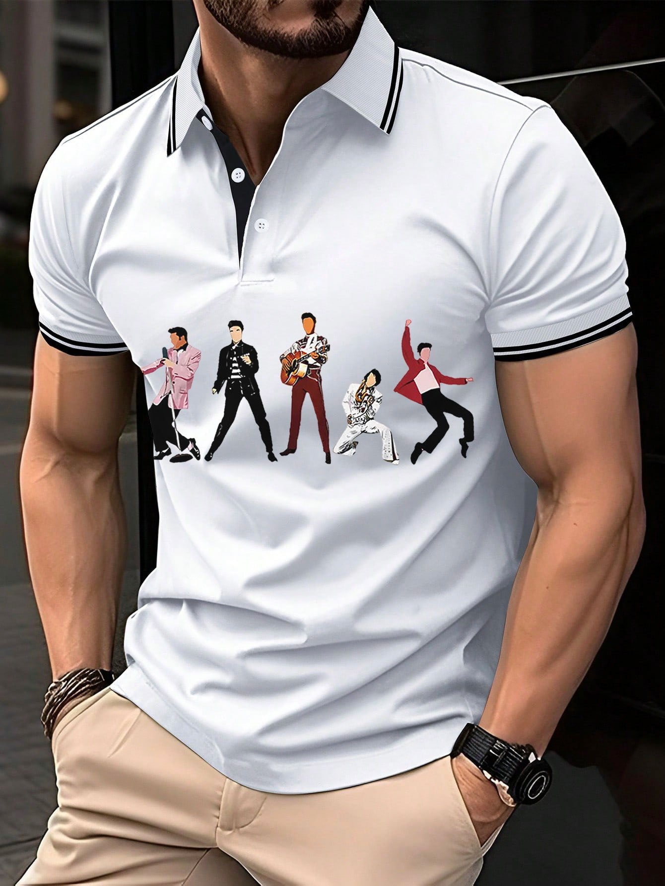 Men's Rock Singer Polo Shirt