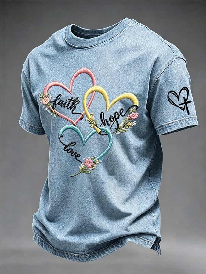 Men's Faith Printing T-Shirts