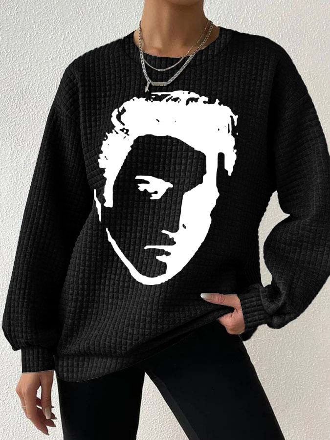 Women's Vintage Print Long Sleeve Sweatshirt