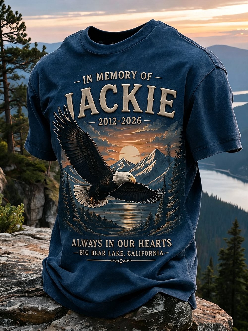 Men's "Fly Free Jackie" Print Short-Sleeve T-Shirt