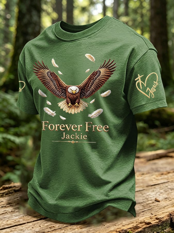 Men's Retro Forever Free Jackie Print T-Shirt