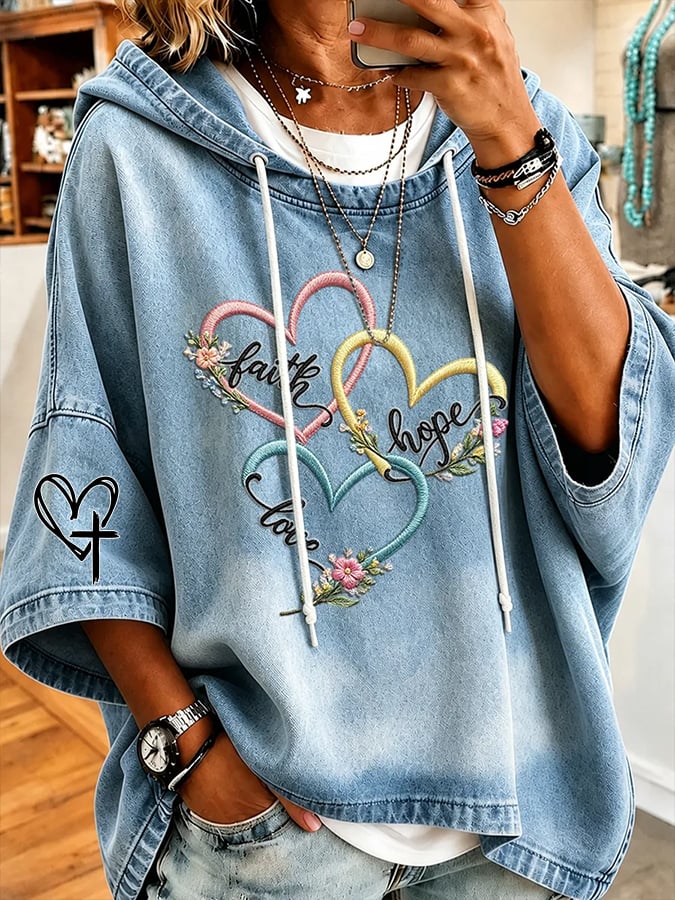 Women's Faith Printing Top