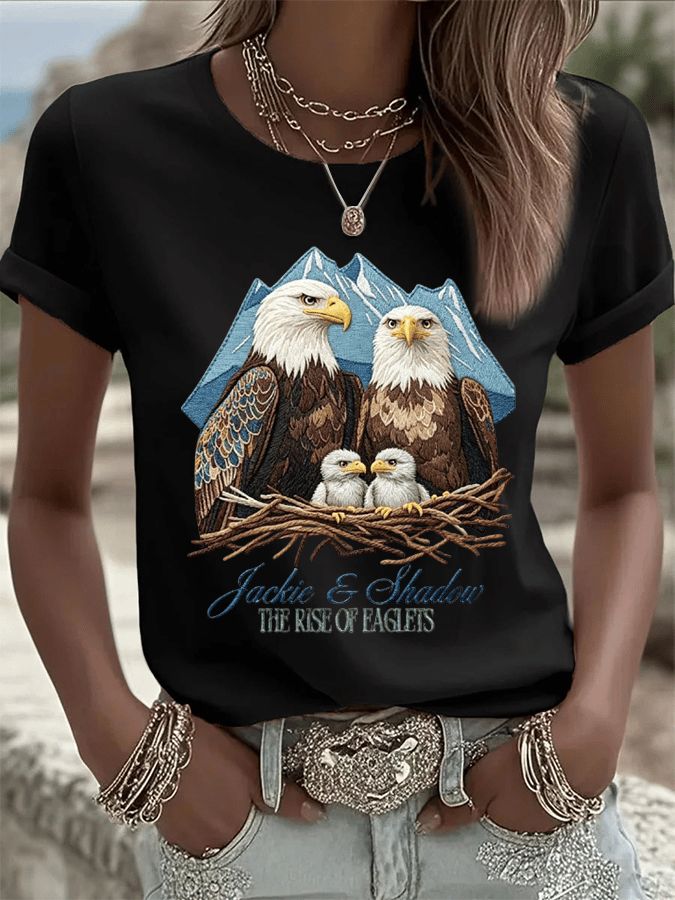 Women's Jackie & Shadow Print Casual T-Shirt