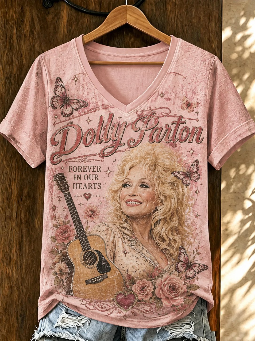 Women's Dolly Parton Tribute Print TโShirt