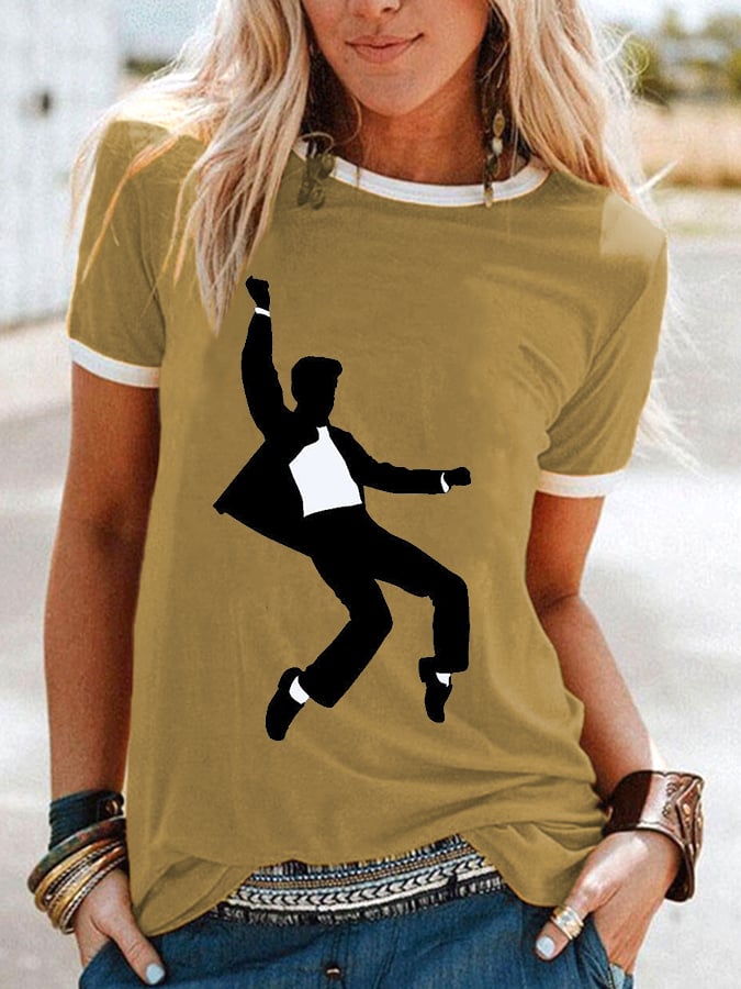 Women's Legendary Singer Actor Silhouette Casual Tee