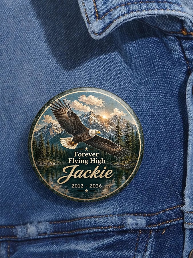 Unisex Retro Forever Flying High, Jackie 2012 - 2026 Pin-Back Button