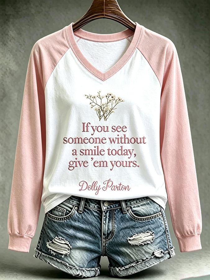Women'S Country Cowgirl Dolly Commemorative The Way I See It, If You Want The Rainbow, You Gotta Put Up With The Rain Print T-Shirt
