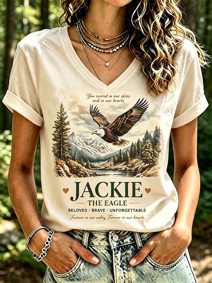 Women's Retro Fly Strong Jackie Print T-Shirt