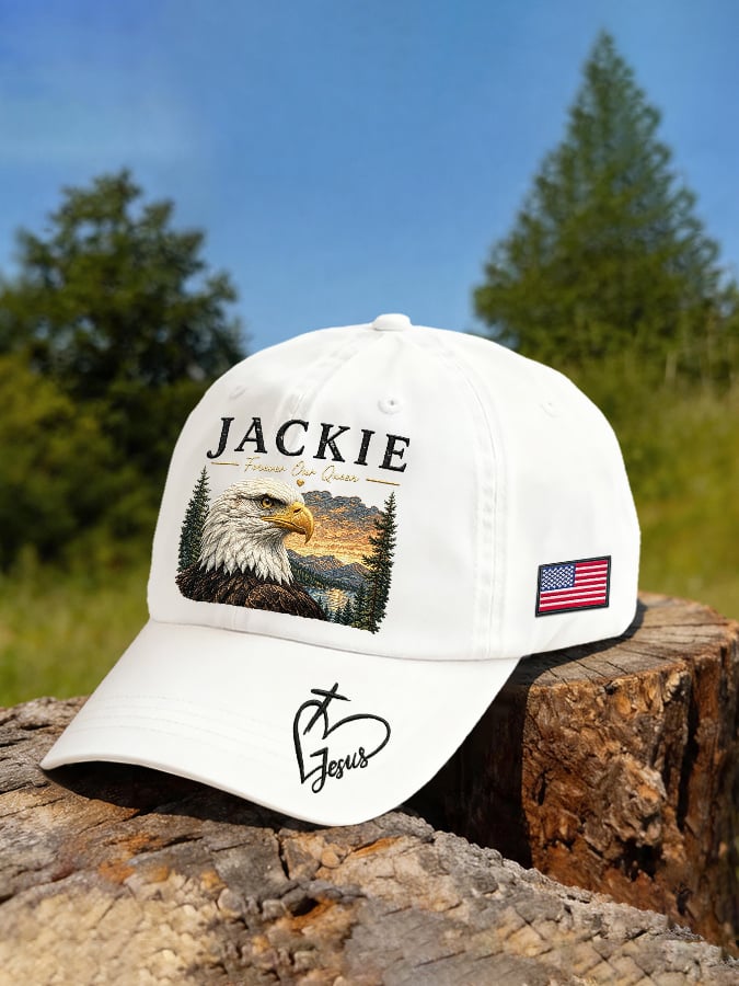 Retro Jackie Forever Our Queen Print Baseball Cap