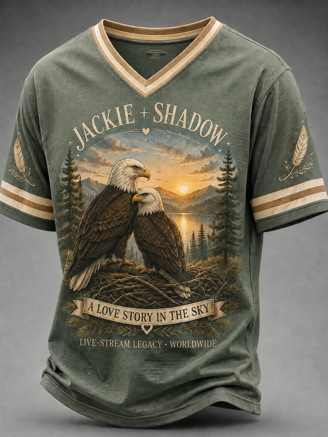 Men's Bald Eagle Jackie Print T-Shirt