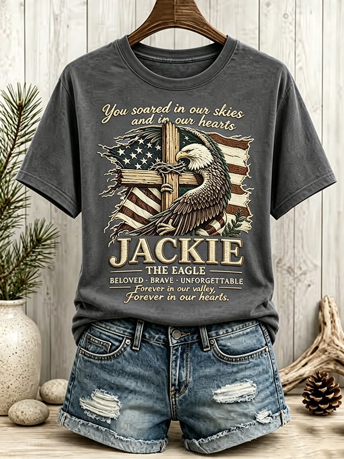 Retro In Loving Memory Of Jackie Rest In Peace Jackie Of Big Bear Valley A Legend. Forever In Our Hearts Print T-Shirt